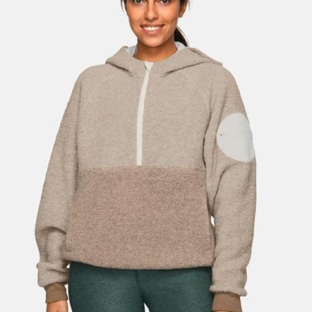 OUTDOOR VOICES MEGAFLEECE OATMEAL AND AMBER SZ XS